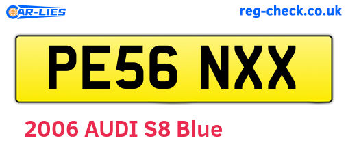 PE56NXX are the vehicle registration plates.