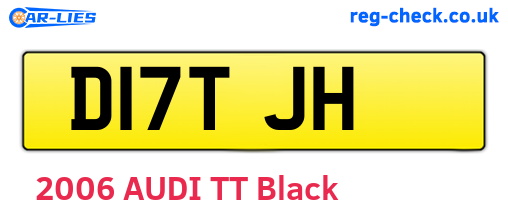 D17TJH are the vehicle registration plates.