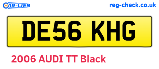 DE56KHG are the vehicle registration plates.