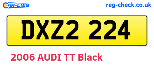 DXZ2224 are the vehicle registration plates.
