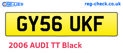 GY56UKF are the vehicle registration plates.