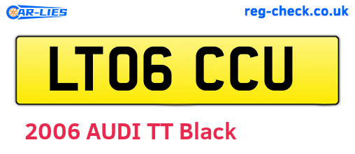 LT06CCU are the vehicle registration plates.