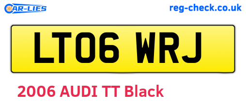 LT06WRJ are the vehicle registration plates.