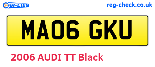 MA06GKU are the vehicle registration plates.