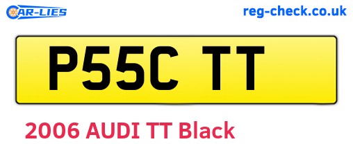 P55CTT are the vehicle registration plates.