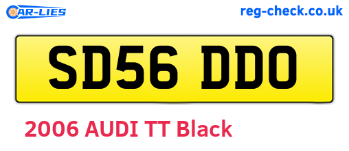 SD56DDO are the vehicle registration plates.
