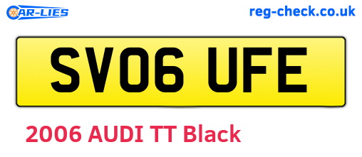 SV06UFE are the vehicle registration plates.