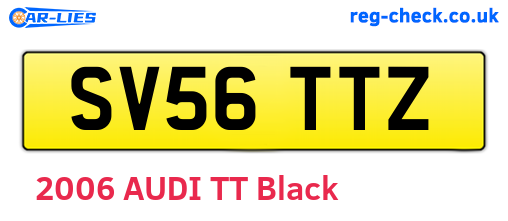 SV56TTZ are the vehicle registration plates.