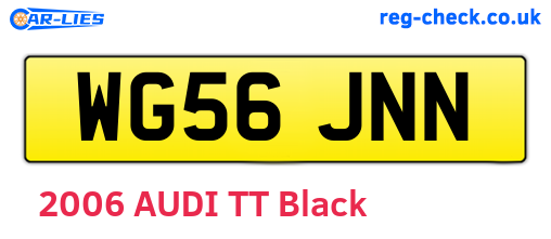 WG56JNN are the vehicle registration plates.