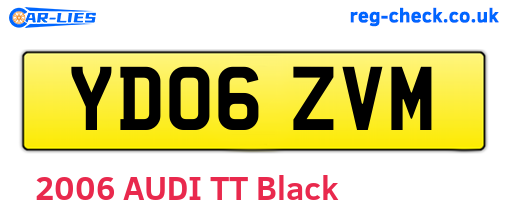 YD06ZVM are the vehicle registration plates.
