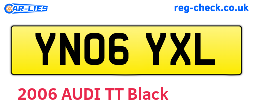 YN06YXL are the vehicle registration plates.