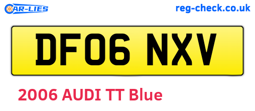 DF06NXV are the vehicle registration plates.
