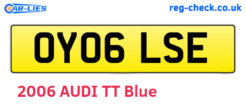 OY06LSE are the vehicle registration plates.