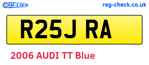 R25JRA are the vehicle registration plates.