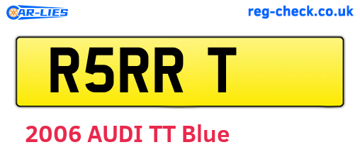 R5RRT are the vehicle registration plates.