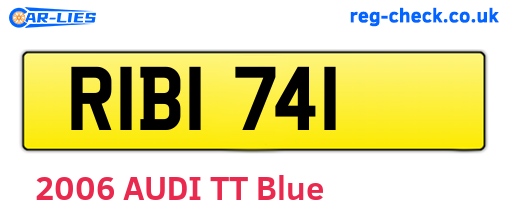 RIB1741 are the vehicle registration plates.