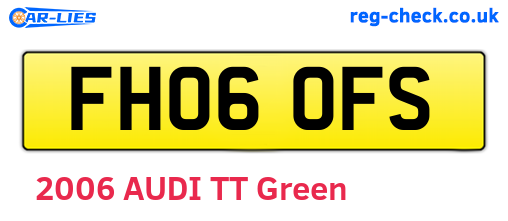 FH06OFS are the vehicle registration plates.