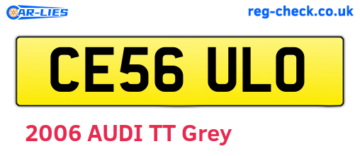CE56ULO are the vehicle registration plates.