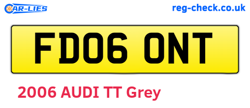 FD06ONT are the vehicle registration plates.