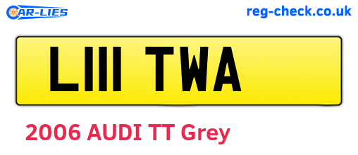 L111TWA are the vehicle registration plates.