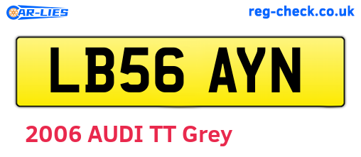 LB56AYN are the vehicle registration plates.
