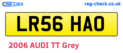 LR56HAO are the vehicle registration plates.
