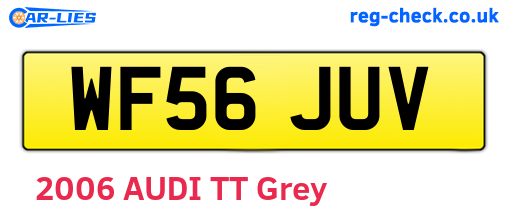 WF56JUV are the vehicle registration plates.