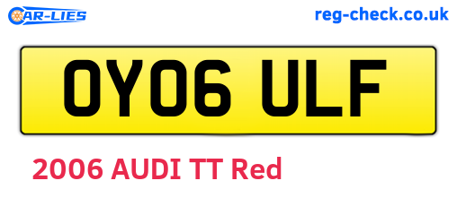 OY06ULF are the vehicle registration plates.
