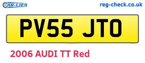 PV55JTO are the vehicle registration plates.