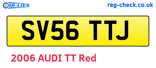 SV56TTJ are the vehicle registration plates.