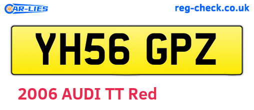 YH56GPZ are the vehicle registration plates.