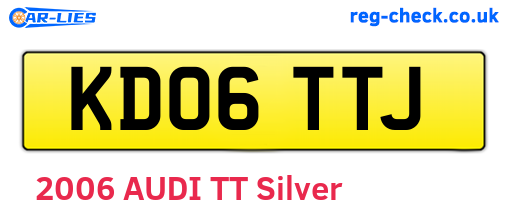 KD06TTJ are the vehicle registration plates.