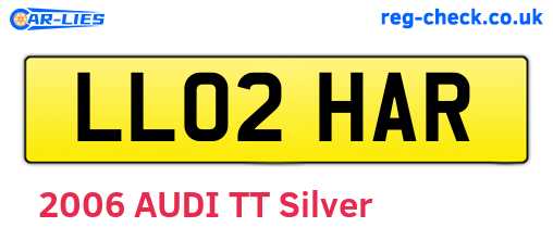 LL02HAR are the vehicle registration plates.