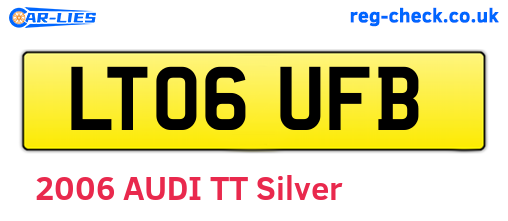LT06UFB are the vehicle registration plates.