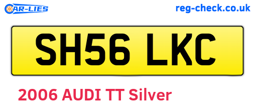 SH56LKC are the vehicle registration plates.