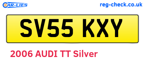 SV55KXY are the vehicle registration plates.