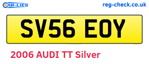SV56EOY are the vehicle registration plates.