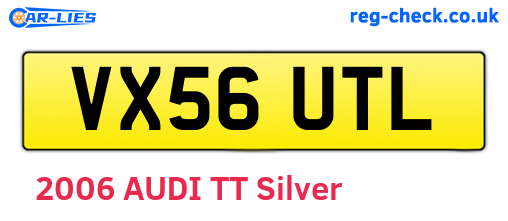 VX56UTL are the vehicle registration plates.