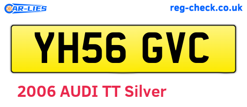YH56GVC are the vehicle registration plates.