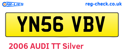 YN56VBV are the vehicle registration plates.