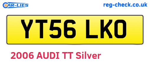 YT56LKO are the vehicle registration plates.