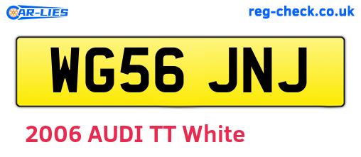 WG56JNJ are the vehicle registration plates.