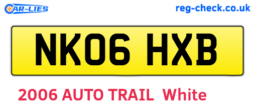 NK06HXB are the vehicle registration plates.