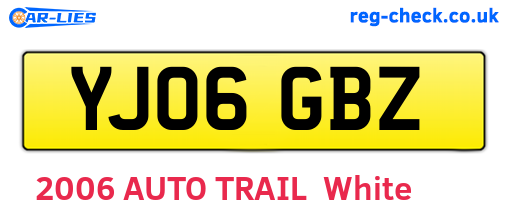 YJ06GBZ are the vehicle registration plates.