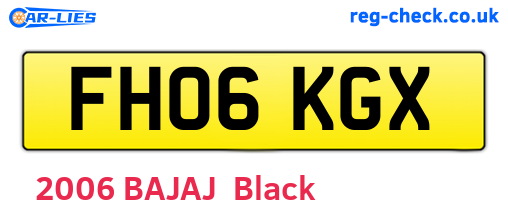 FH06KGX are the vehicle registration plates.