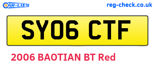 SY06CTF are the vehicle registration plates.