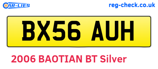 BX56AUH are the vehicle registration plates.