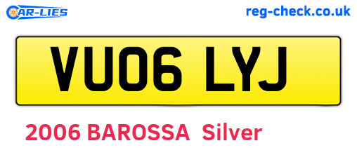 VU06LYJ are the vehicle registration plates.