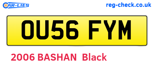 OU56FYM are the vehicle registration plates.