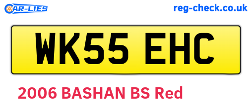 WK55EHC are the vehicle registration plates.